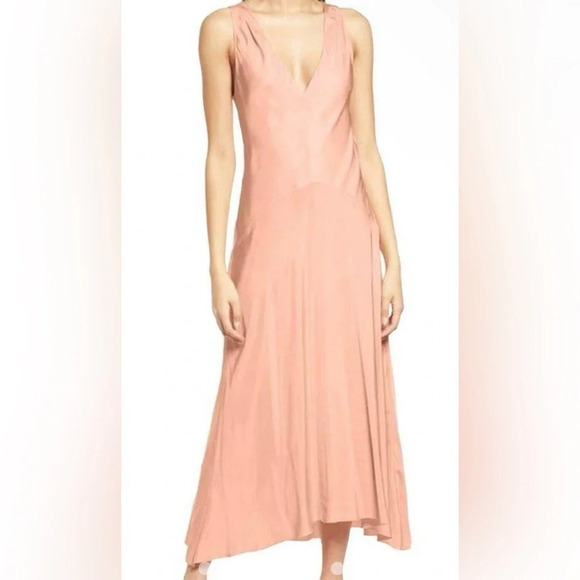 FRAME Savannah Dress in Pink Clay - Picture 1 of 7
